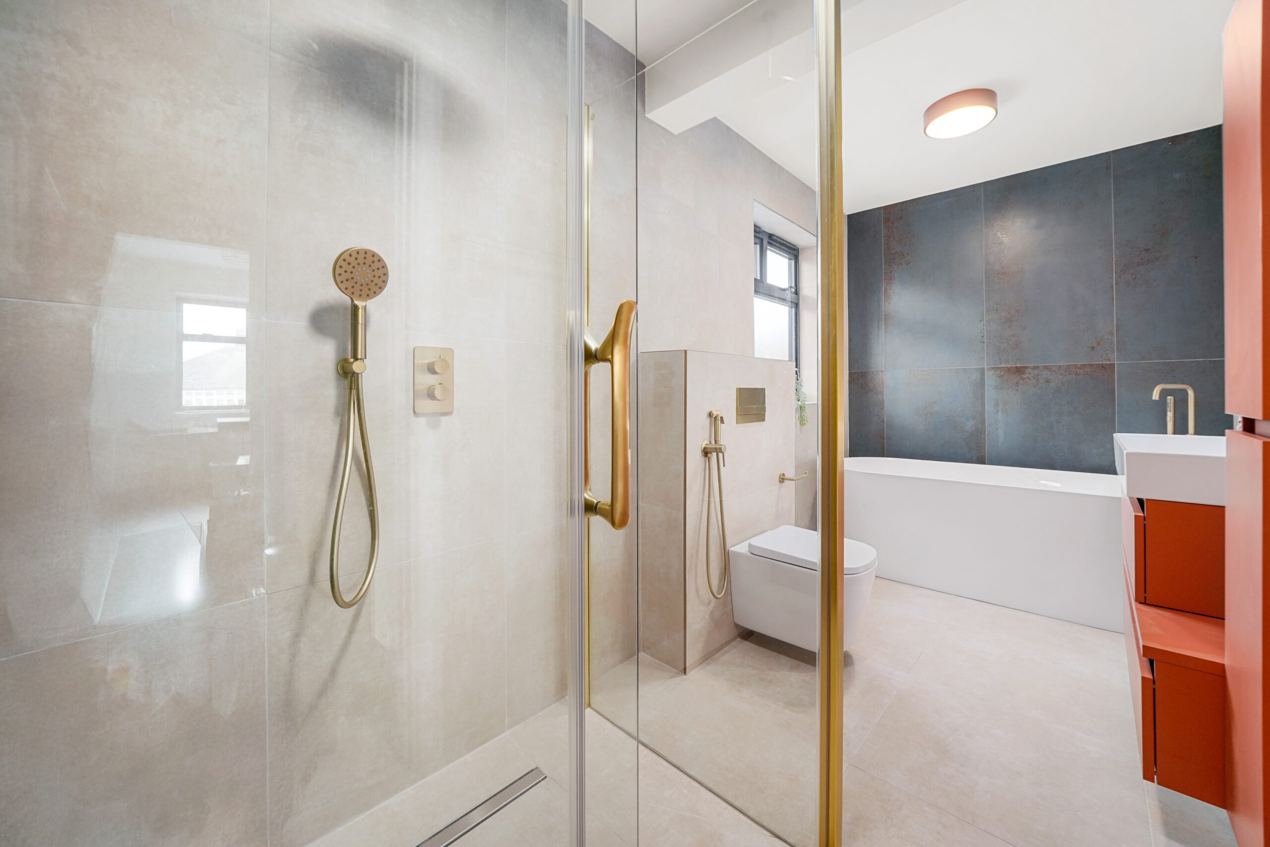 Authentic Dezign Studio photograph from the completed Woodford Family Bathroom project.