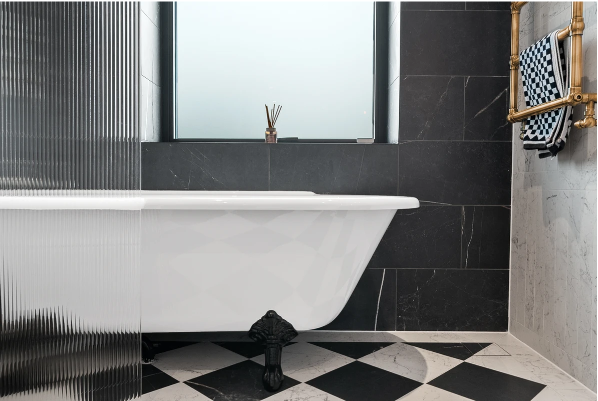 Authentic Dezign Studio photograph from the completed Ilford Boutique Bathroom project.