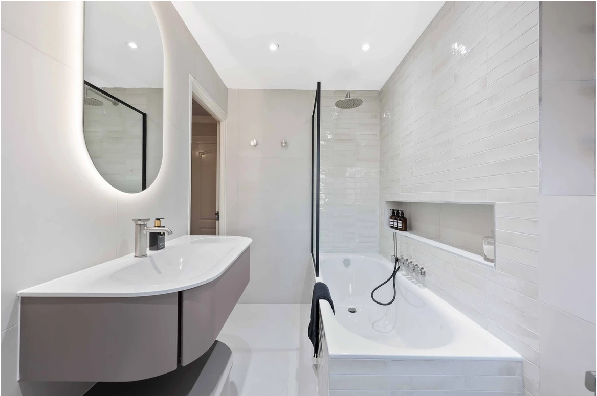 Authentic Dezign Studio photograph from the completed Chigwell Principal Bathroom project.