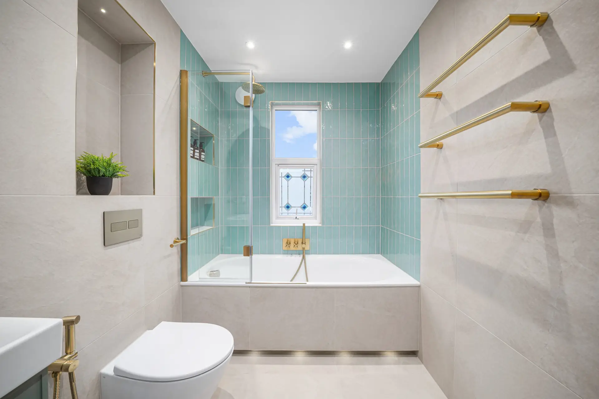 Authentic Dezign Studio photograph from the completed Wanstead Family Bathroom project.