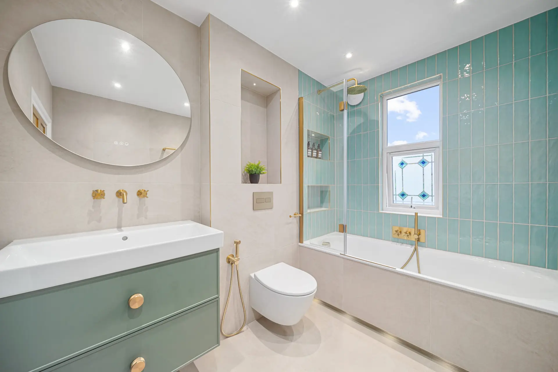 Authentic Dezign Studio photograph from the completed Wanstead Family Bathroom project.