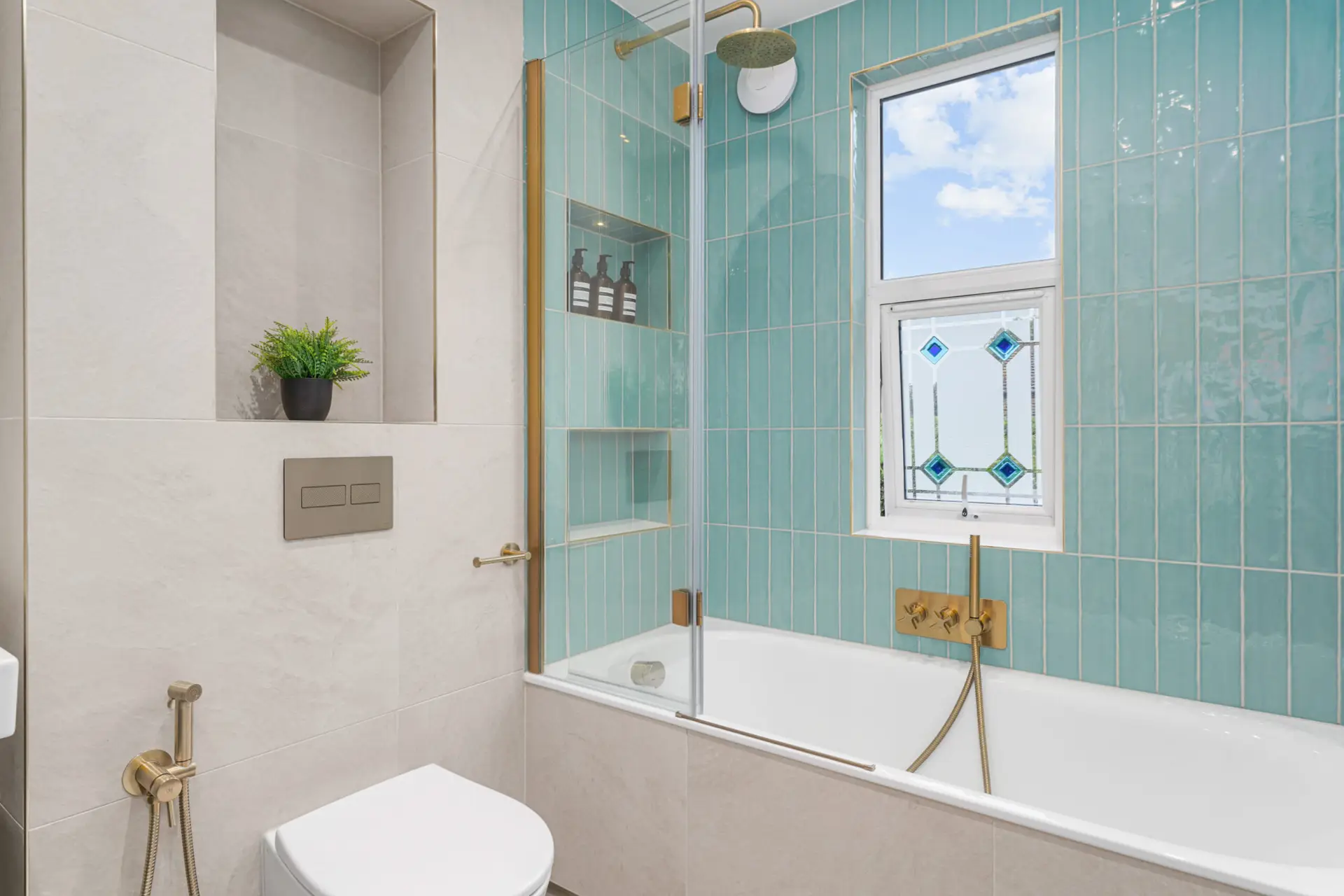 Authentic Dezign Studio photograph from the completed Wanstead Family Bathroom project.